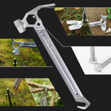 Outdoor Camping Tent Hammer Tent Nails Pegs Metal Mallet Multifunctional Tools Tent Stake Remover Puller Hammer