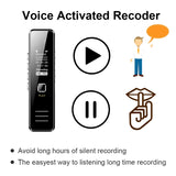 Mini Digital Voice Recorder 192Kbps 20-Hour Recording Mp3 Playing Mini Voice Recorder No Memory Max Support 32Gb Tf Card