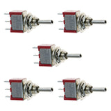 5 x Mini Momentary (On)Off(On) Toggle Switch Model Railway SPDT 12V,silver