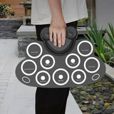 Portable Reel Electronic MIDI Drum Kit Kit 9 Pad Built-in Speaker for Indoor Electronic Music Practice
