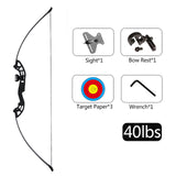30-40lbs Recurve Bow Straight Bow Left Right Hand Universal Powerful Archery Split Bow Accessories Outdoor Hunting Shooting