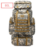 80L Outdoor Tactical Bag Military Rucksacks Oxford Fabric Waterproof Tactical Trekking Backpack Camping Hiking Hunting Bags