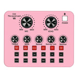 Bluetooth Live Sound Card 12 Kinds of Sound Effects Voice Converter for Live Singing Karaoke Home Audio and Video