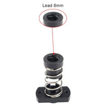 Anti Backlash Nuts T8 POM Elimination Spring Loaded Nut 3D Printer For Lead 2mm /4mm/8mm Acme Threaded Rod DIY CNC Accessories