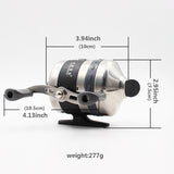 BL25 Fishing Reels Stainless Steel Metal Wheel Closed Fishing Wheel Spinning Fishing Reel for Slingshot Shooting Fish with Dart