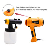 Electric Paint Sprayer 550W 800ml Container for Home Interior Exterior Wall Cars Fences Furniture and Outdoors Painting Projects