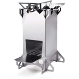 New Stainless Steel Folding Camping Wood Stove, Lightweigt Portable Collapsible Wood Burning Stove For Backpacking
