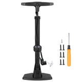 Detachable Bicycle Floor Pump 230PSI Bike Air Pump w Gauge Presta Schrader Valves Tire Inflator Ball Pump Cycling Air Inflator