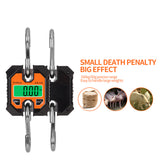 Mini Crane Scale 100kg/0.05g Heavy Duty Electronic Digital Hook Scale Double Accuracy Stainless Steel LCD Hanging Crane Scale