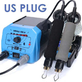 Dual Carving Pyrography Pen Wood Embossing Burning Tool Adjust Temperature Electric Soldering Iron Station Welding Equipment