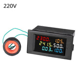 LCD Digital Panel Wattmeter Energy Power Meter Voltage Voltmeter Current Ammeter Frequency Indicator AC 220V 380V 100A