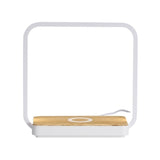 LED Desk Lamp Fast Wireless Charger Adjustable Angle Charging Table Bedside Night Light Phone Charger US Plug