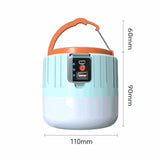100W High Power LED Flashlight Solar Panel Kit Rechargeable Lantern Emergency Night Market Light Outdoor Camping Bulb Lamp Home