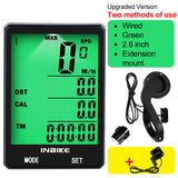 2.8 inch Bicycle Computer Wireless Bike Computer Light Headlight Set Rainproof Speedometer Odometer Cycling Stopwatch