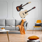 Guitar Wall Hanger Horizontal Guitar Wall Mount Guitar Hanger Holder for Electric Guitar/Acoustic Guitar/Bass/Ukulele