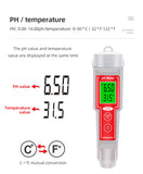 Ph-618L Portable PH Meter 2 in 1 PH Temperature Water Quality Tester with Backlight for Swimming Pool Drink Water Aquarium