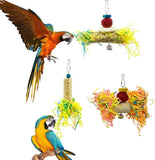 5Pcs Bird Parrot Shredding Toys Chewing Foraging Hanging Cage Paper Strings Wire Drawing Ball Toys Relieve Boredom