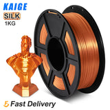 KAIGE PLA SILK Sublimation Filament 1KG 1.75MM Tolerance -/+0.02MM 3D Printer Silk Effect Refills Biodegradable Spool Material