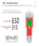 PH-618B Portable PH Meter 2 in 1 PH Temperature Water Quality Tester with Backlight for Swimming Pool Drink Water Aquarium