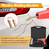 100W Plastics Welding Machine Panel Crack Repair Kit Thermal Cutting Hot Stapler Plastics Hole Repairing Tool with 4 Boxs Staple