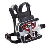 SPD Pedals for Spin Bike with Toe Cages for Shimano Clip Pedals Indoor Exercise Cycling Platform Pedals 9/16 inch