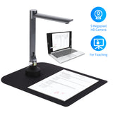 USB Document Camera Scanner 5 Mega-Pixel HD Camera A4 Size with LED Light Teaching Software for Online Teaching Meeting