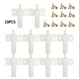 10pcs Damper Buffer For Cabinet Door Drawer Wardrobe Furniture Bumper Plastic Stopper Household Kitchen Hardware With Screws