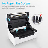110mm Shipping Label Printer with Stand USB High Speed Direct Thermal Printer Receipt Label Maker Sticker for Barcode Express