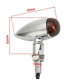 2pcs set Motorcycle Turn Signal Motorcycle Bullet Amber Light Turn Signals Indicator Lighting Lamp Black Motorcycle Turn Signal