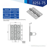 Door Connector Accessories Durable Furniture Home 4/6 Mounting Holes Stainless Steel Hinges Window Cabinet Jewelry Box