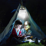 Outdoor Camping Tent Fan Light LED 200 Lumens Multifunction Lighting Electric Fan Hanging Tent Lamp Travel Camping Supplies