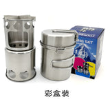 Portable Wood Stove Firewoods Furnace Outdoor Stove Cooking Burner Lightweight Stainless Steel Picnic Camping Cooking Wood Stove