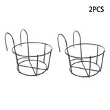 2pcs Back Support Outdoor Plant Stand Garden Living Room Bedroom Display Rack Modern Backyard Balcony Iron Art For Patio Stable