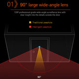 2.4 Inch Camera Door Digital Peephole Smart Camera HD Home Visible Intercom Video Doorbell Camera Voice Phone DD3S