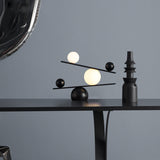 Nordic Marble Glass Metal Table Lamp Balance Ball Villa Hotel Home Art Bedside Desk Lamp Fixture LED Suspension Lamps TA100