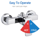 Bathroom Shower Faucet Wall Mounted Simple Shower Tap Bathtub Faucet Shower Mixers Hot And Cold Water Mixing Valve Tap
