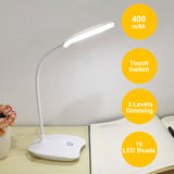 Tafellamp Oplaadbare Bureaulamp Studie Lamp Touch Schakelaar Moderne Tafellamp Flexibele Voor Student Lezen Studie Bureaulamp