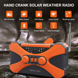 Multifunctional Radio Hand Crank Dynamo Solar Powered AM FM NOAA Weather Radio Flashlight 10000mAh Power Bank for Cell Phone