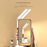 LED Desk Lamp,Multifunction Table Lamp With Calendar USB Touch Night Light With Pen Holder For Bedroom Reading Lamp