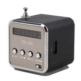 USB Portable Speakers With Fm Radio Digital Support ForMicro SD Card Subwoofer For PC Laptop ForTD-V26 Mini Radio Receiver With