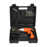 45 IN 1 Power Screwdrive Set Car Emergency Tool Box Portable Repair Tool Kit with Flashlight Multifunction Cordless Power Tool