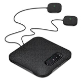 USB Wireless BT Conference Speakerphone Built-in 4 Microphones Hi-Fi Speaker 2 Extension Mic 360 ° Voice Pickup Noise Canceling