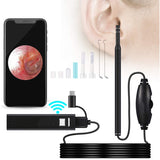 3 in1 Visual Ear Mouth Nose Otoscope Medical In Ear Cleaning Endoscope Spoon Mini Camera Ear Picker Wireless Removal Earwax Tool