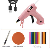 3.6V Cordless Hot Melt Glue Gun 2000mAh Li-ion USB Mini Glue Gun Set Child Hand Crafts  With 7mm Glue Sticks Outdoor Repair Tool