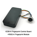 K236-A+R502-A DC6V 4XAAA Battery Case with Fingerprint Control Board Admin/User Fingerprint for Access Control System