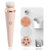 4 In 1 Electric Facial Cleansing Brush Silicone Rotating Face Brush Deep Cleaning Skin Exfoliation Waterproof Facial Massager