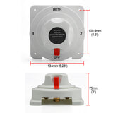 White Distribution Marine Boat Battery Switch Marine Dual Battery Selector Switch for Boat RV Motor
