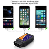 ELM327 Wifi V1.5 PIC18F25K80 Chip Code Reader ELM 327 OBD 2 Auto Scanner for IOS Android ELM 327 V1.5 WI-FI ODB2 Diagnostic Tool