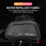 WEST BIKING 10L Large Capacity Cycling Bag Waterproof Mountain Bike Saddle Rack Trunk Bags Luggage Carrying Bag bicycle