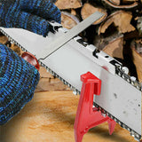 10pcs /Set Professional Chainsaw Chain Grinding Kit Round / Flat File Guide Bar File Sharpener Tools Set +Hardwood Handle